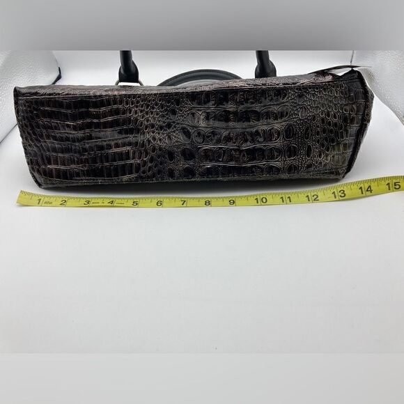 Insulated Wine Clutch Alligator Print Patent Copper Brown NWT - Picture 7 of 7